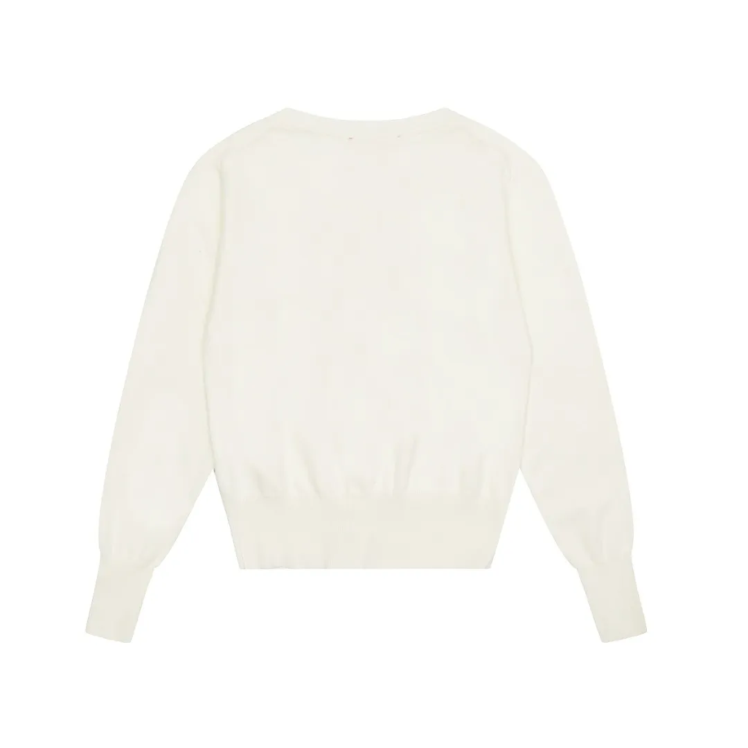 VIVI115 # vivienne west wood Vivienne classic knitted sweater wool cardigan 2024 autumn latest style Exclusive and highest quality on the entire network Order with confidence - 🧩 15% merino cotton wool 85% wool blend 🧩Correct Italian 🇮🇹100% wool washed wheat logo 🧩Original purchase, real mold opening 🧩Original purchase records and comparison pictures can be provided. Place your order with confidence. 🧩Instant sale of all Taobao 300+ versions. The purchasing quality is excellent. It is definitely not a copywriter party. It is a real good product. The real product far exceeds the budget. Size: S -M- L. Color: black, white, light green, purple, apricot.